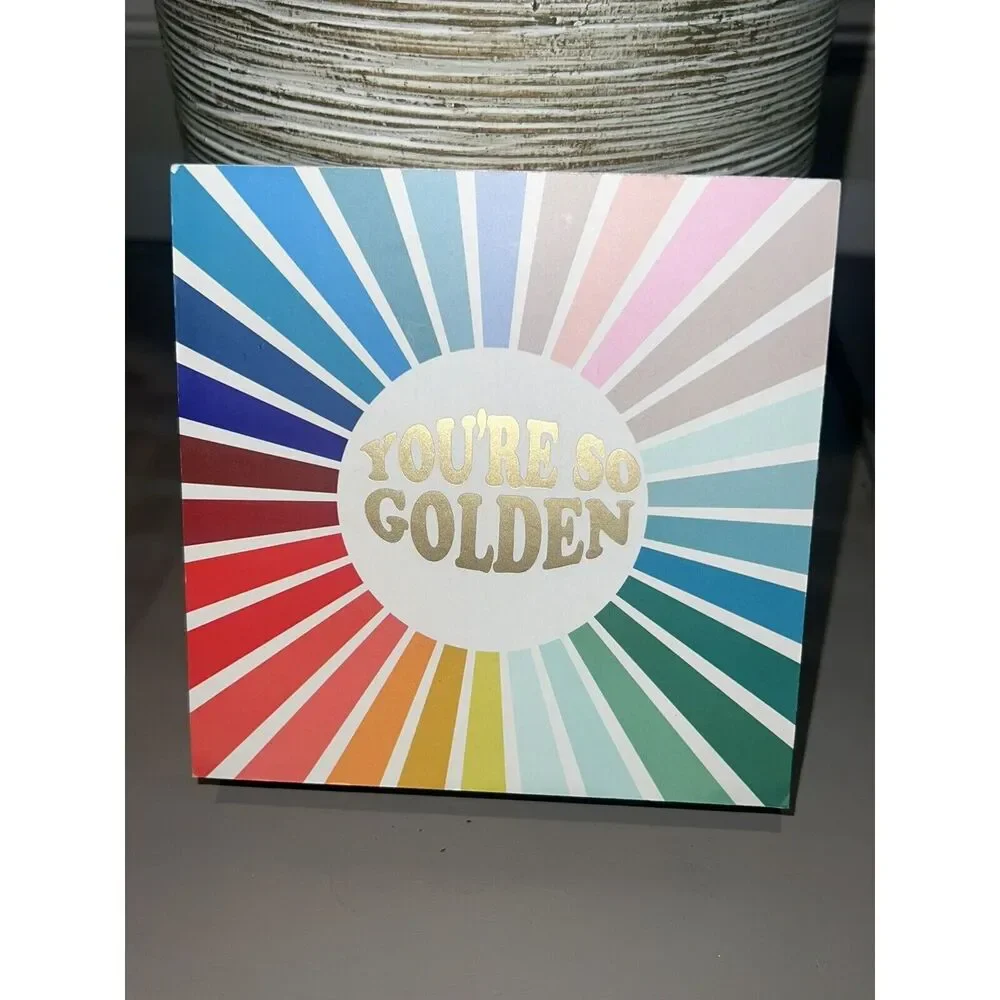 YOU’RE SO GOLDEN Wooden Rainbow College Dorm Room Decor Shelf Wall Frame
